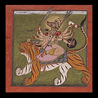 Varahi seated on a tiger